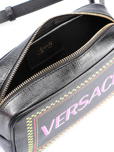 Shop Versace 90s Vintage Logo Print Belt Bag In Black