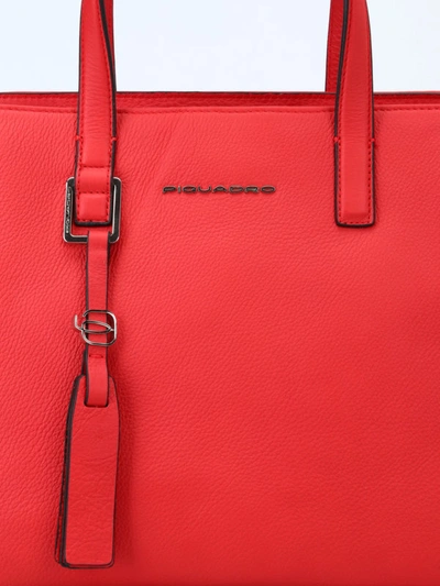 Shop Piquadro Ipad®airpro 97 Red Leather Muse Hand Bag