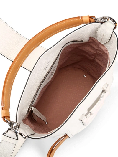Shop Tod's Double T White Leather Bucket Bag