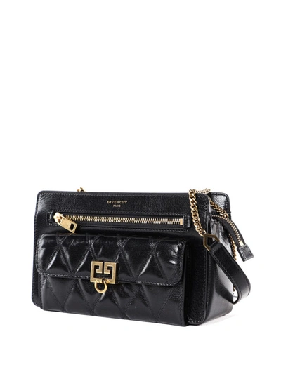 Shop Givenchy Diamond Quilted Small Pocket Bag In Black