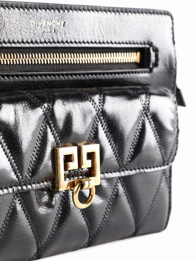 Shop Givenchy Diamond Quilted Small Pocket Bag In Black