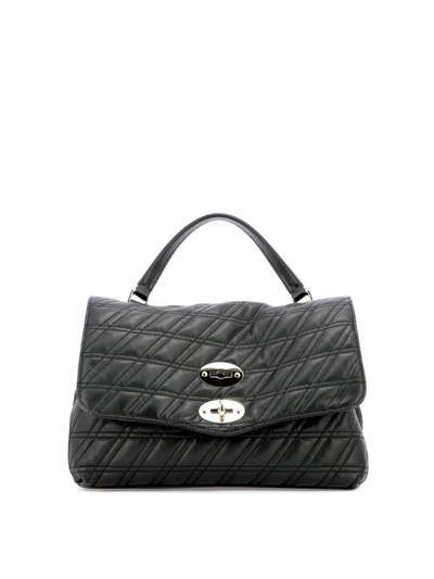 Shop Zanellato Postina S Zeta Black Matelasse Leather Bag