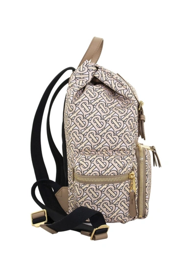 Shop Burberry The Rucksack Monogram Printed Medium Backpack In Nude And Neutrals