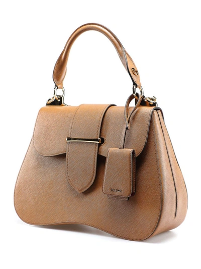 Shop Prada Sidonie Saffiano Leather Bag In Light Brown