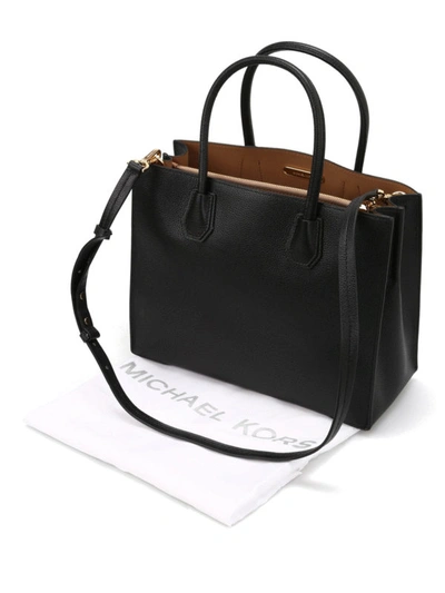 Shop Michael Kors Mercer Large Tote In Black