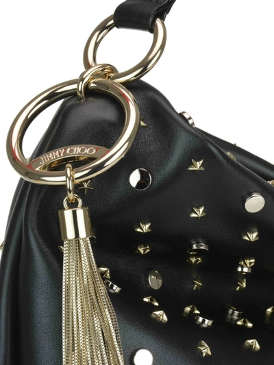 Shop Jimmy Choo Callie Studded Leather Bag In Black