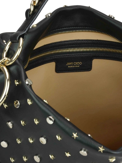 Shop Jimmy Choo Callie Studded Leather Bag In Black