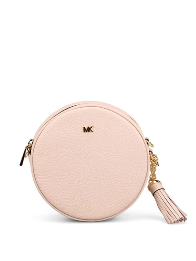 Michael Kors Light Pink Hammered Leather Circle Bag ModeSens