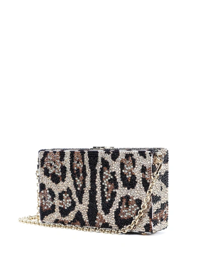 Shop Dolce & Gabbana Dolce Box Crystal Animal Print Clutch