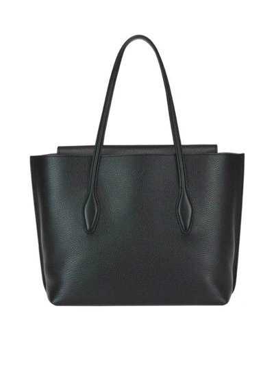 Shop Tod's Joy Black Leather  Medium Tote Bag