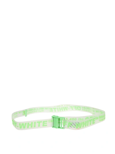 Shop Off-white Industrial Rubber Green Buckle Belt