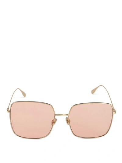 Shop Dior Stellaire1 Square Frame Sunglasses In Gold