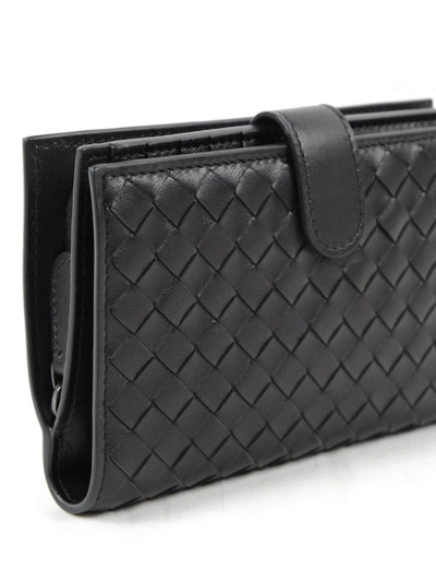 Shop Bottega Veneta Intrecciato Nappa Wallet In Black