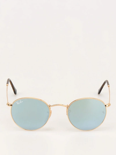 Shop Ray Ban Round Gold-tone Sunglasses