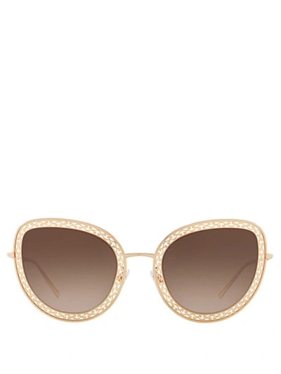 Shop Dolce & Gabbana Wrought Gold Sunglasses