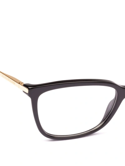 Shop Dolce & Gabbana Black Eyeglasses With Gold-tone Temples