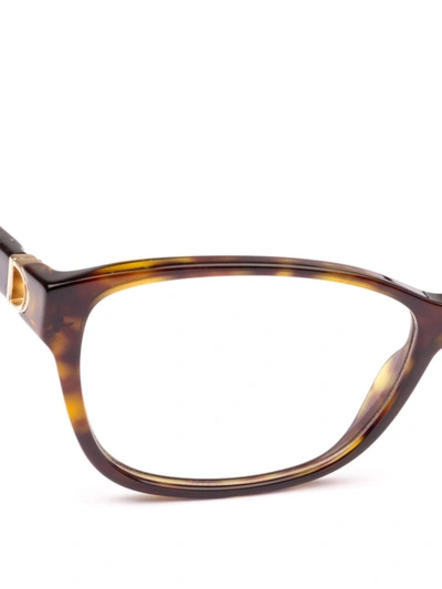 Shop Polo Ralph Lauren Rectangular Cat-eye Tortoise Frame Glasses In Brown