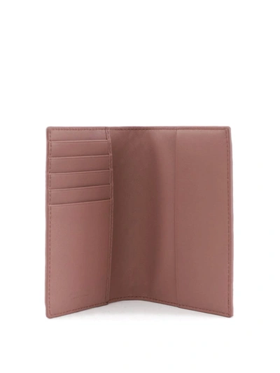 Shop Bottega Veneta Intrecciato Leather Passport Holder In Pink
