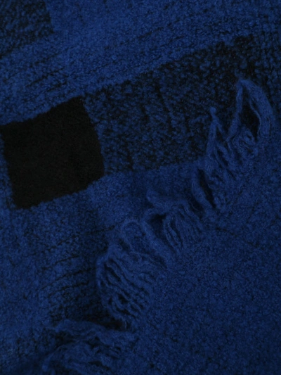 Shop Faliero Sarti Paulo Blue Wool Blend Scarf