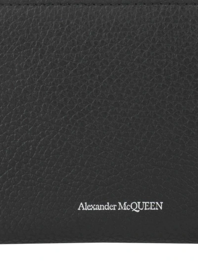 Shop Alexander Mcqueen Logo Detailed Leather Continental Wallet In Black