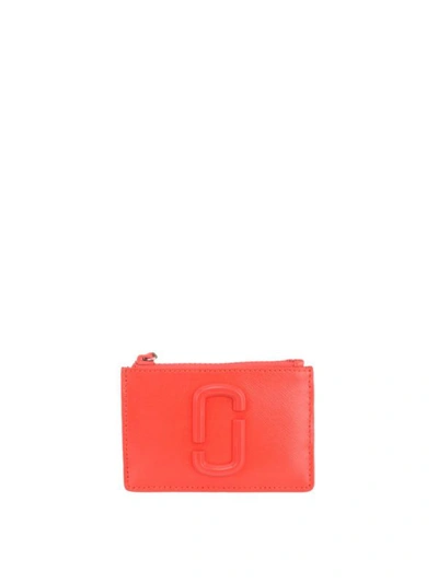 Shop Marc Jacobs Snapshot Dtm Top-zip Multi Red Wallet