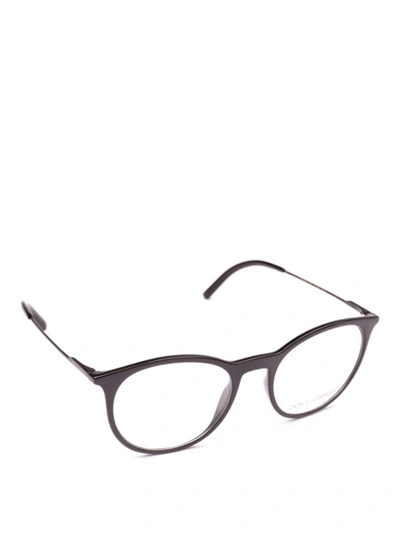 Shop Dolce & Gabbana Black Pantos Optical Glasses