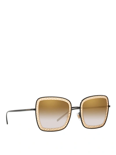 Shop Dolce & Gabbana Gold-tone Metal And Acetate Sunglasses