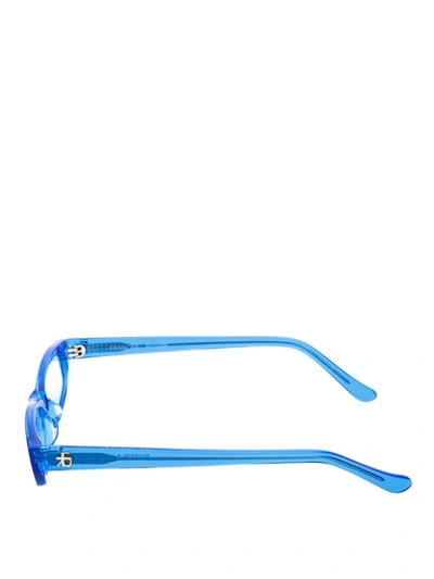 Shop Roberi & Fraud Frances Blue Acetate Sunglasses