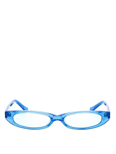 Shop Roberi & Fraud Frances Blue Acetate Sunglasses