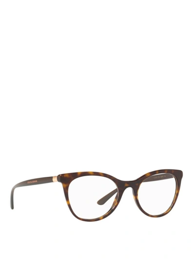 Shop Dolce & Gabbana Cat-eye Tortoiseshell Optical Glasses In Brown