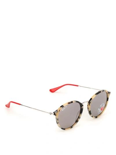 Shop Ray Ban Tortoise Round Sunglasses In Multicolour