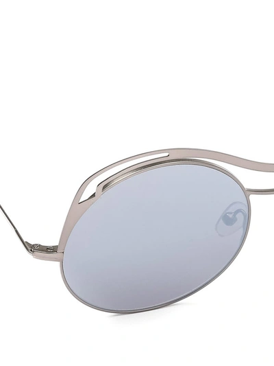 Shop Eyepetizer Sofia Ultralight Gun Metal Frame Sunglasses In Metallic