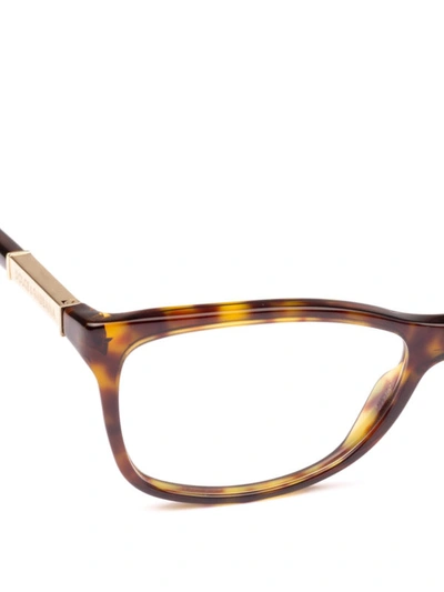 Shop Dolce & Gabbana Logo Plaque Detailed Tortoise Optical Glasses In Brown