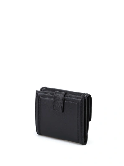 Shop Ferragamo Vara Bow Black Leather Wallet