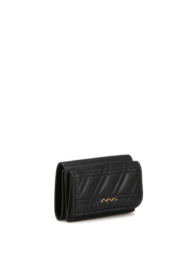 Shop Zanellato Compact Zeta Black Wallet