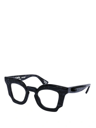 Shop Platoy Decorec Acetate Glasses In Dark Blue