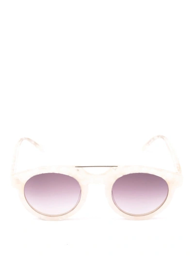 Shop Spektre Doppio Ponte Gradient Tinted Lens Sunglasses In White