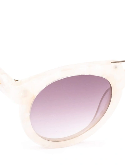 Shop Spektre Doppio Ponte Gradient Tinted Lens Sunglasses In White