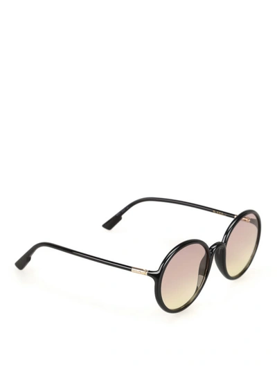 Shop Dior Sostellaire2 Black Round Sunglasses