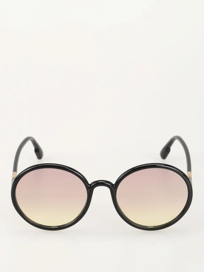 Shop Dior Sostellaire2 Black Round Sunglasses