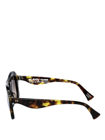 Shop Platoy Tearer Acetate Sunglasses In Dark Brown