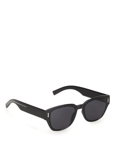 Shop Dior Fraction3 Black Sunglasses