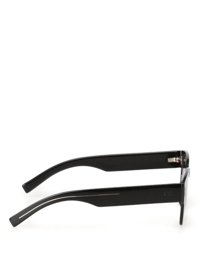 Shop Dior Fraction3 Black Sunglasses