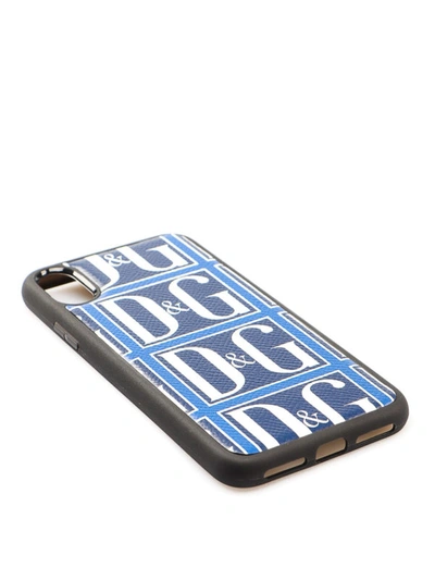Shop Dolce & Gabbana Dg Tile Print Iphone X Case In Light Blue