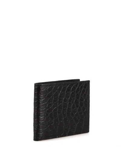 Shop Orciani Alligatore Bifold Wallet In Black