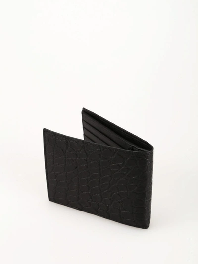 Shop Orciani Alligatore Bifold Wallet In Black