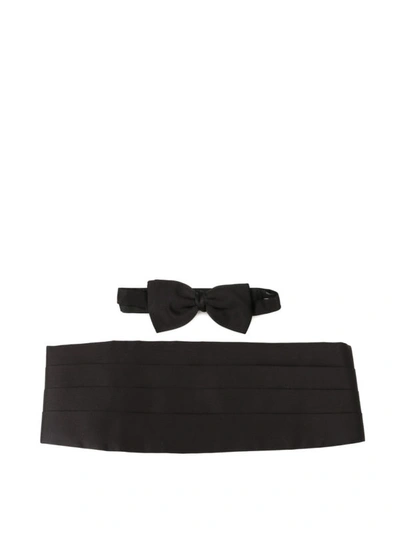 Shop Ermenegildo Zegna Cummerbund And Bow Tie Tuxedo Kit In Black