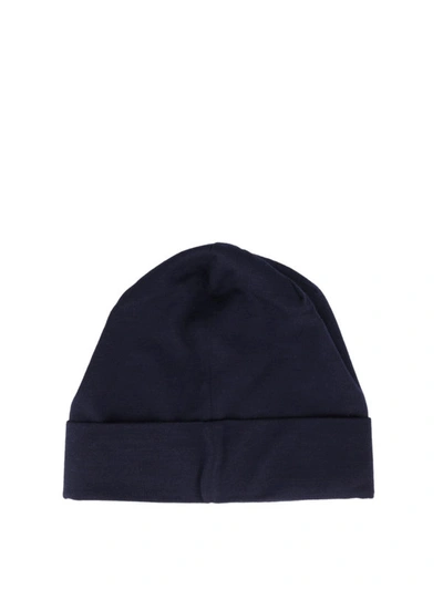 Shop Dolce & Gabbana Jacquard Logo Detailed Virgin Wool Beanie In Blue