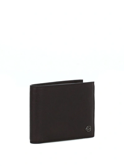 Shop Piquadro Anti-fraud Shield Brown Wallet In Dark Brown