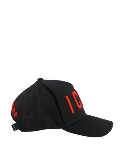 Shop Dsquared2 Icon Red And Black Baseball Cap